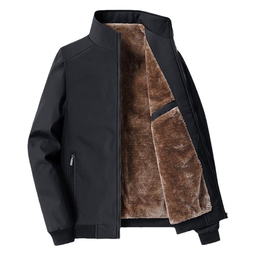 Especial transfronterizo para Otoño e Invierno Nueva chaqueta de cuello grueso con forro polar de mediana edad de algodón casual y engrosamiento cálido chaqueta de moda