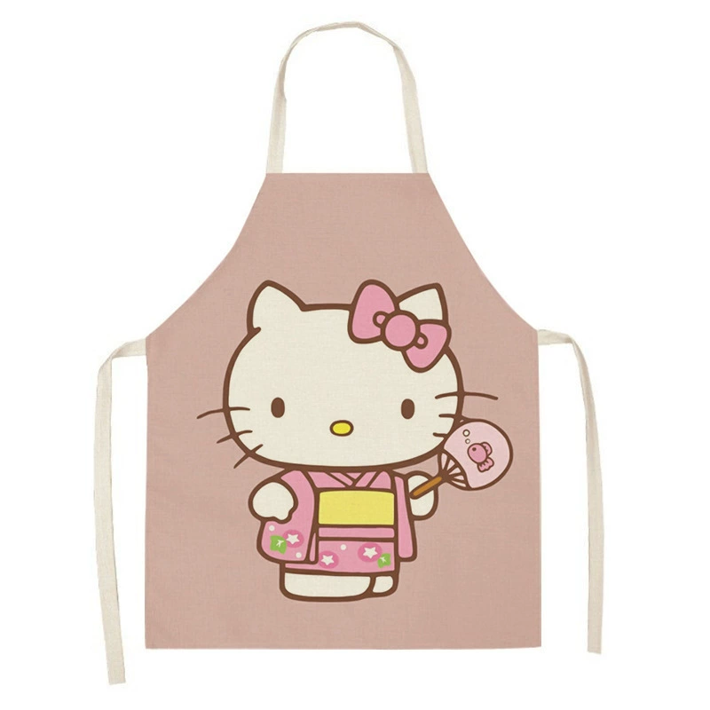 Детский фартук (Hello Kitty), фуксиновая цифровая печать, несменяемый, размеры 47×38 / 68×55 см