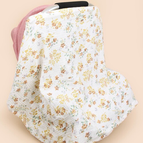 INS Pure Cotton Baby Blanket Outdoor Nursing Towel Anti-Walkthrough Covering Scarf Feeding Shirt Blanket Nursing Cover Top Perinatal Basket