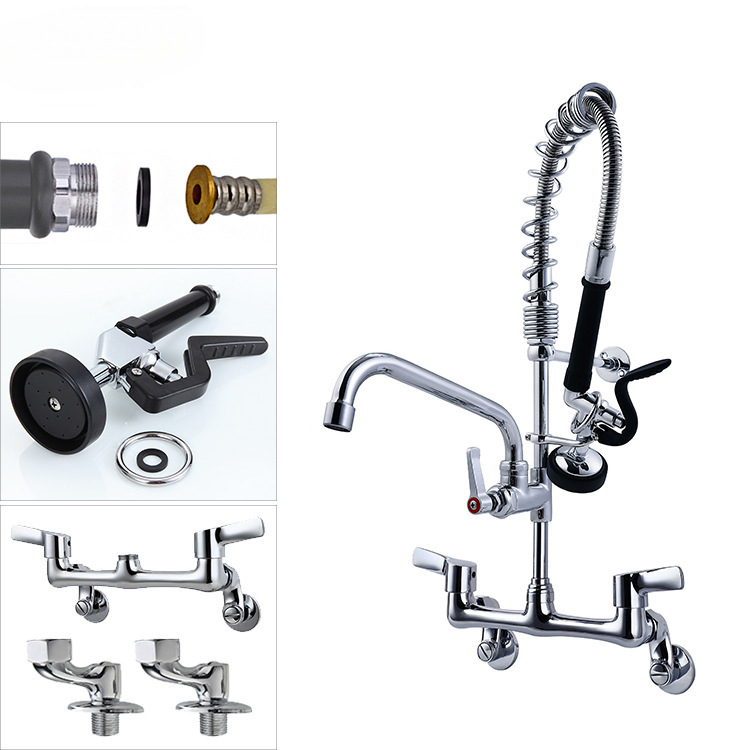 Mini grifo ducha en la pared Cocina y baño todo cobre Mini grifo de ducha grifo de fregadero de pared cromado