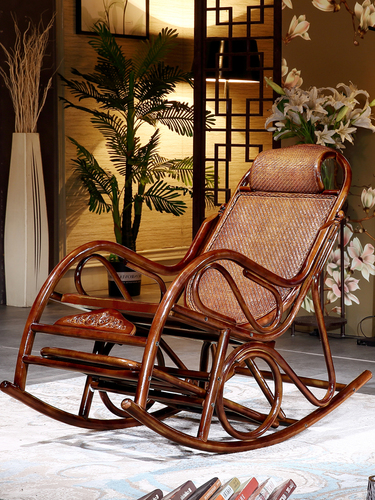 Wholesale rattan chair, lazy rattan chair, home adult elderly leisure chair, rattan art reclining chair