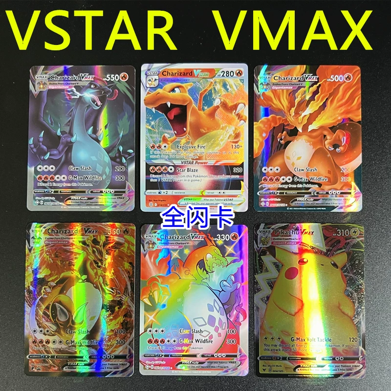 Покемон карта VMAX Пикачу карта VSTAR Pokémon Pet Pet Flash Card PTCG на английском