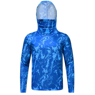 Mesh Ice Silk Anti-Uv Boys Summer Ultra-Thin Camouflage Face-Covering Breathable Ice Silk Quick-Drying Hooded Sports Jacket