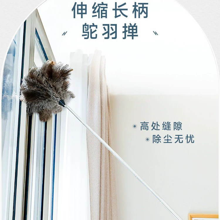 Пылесборник из страусиных перьев для удаления пыли, бытовой выдвижной безворсовый артефакт для удаления пыли, антистатический пылесборник для удаления пыли