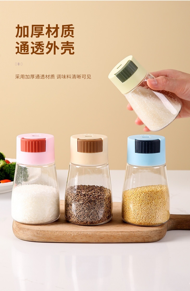 Press-Dispense Salt Seasoning Jar Pink Hexagonal Sealed Kitchen Condiment Bottle for Home Cooking quality and texture