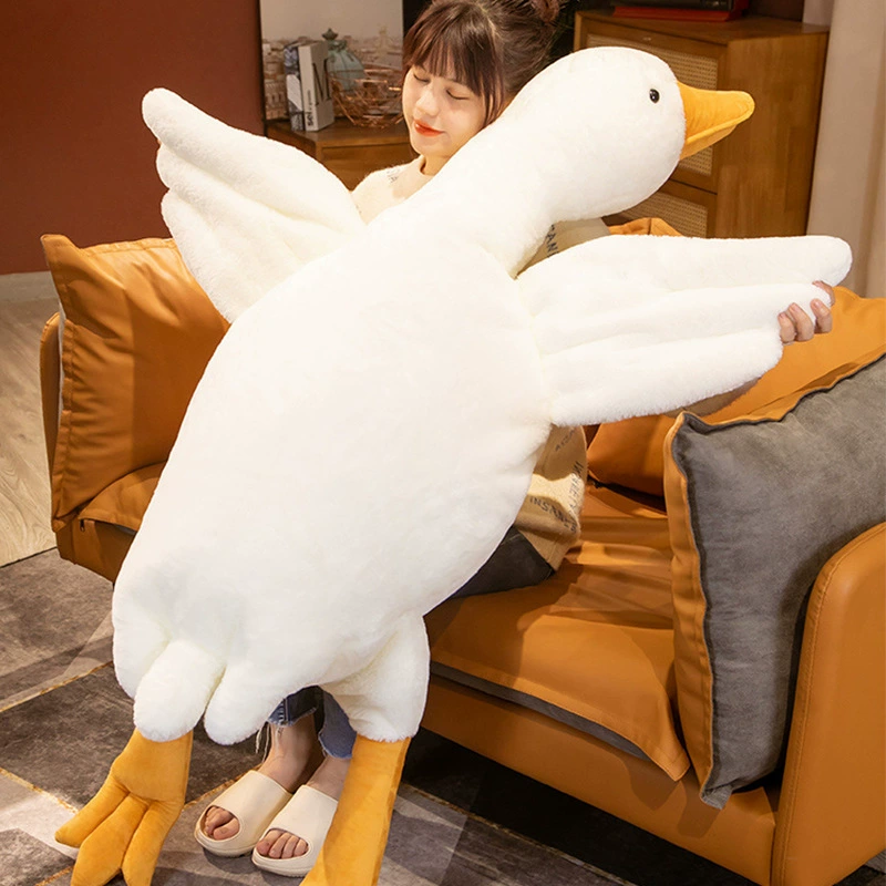 Интернет-знаменитость большой белый гусь плюшевая игрушка кукла Большая мягкая тупая Белая Подушка для гуся утолщенная Подушка для сна животных