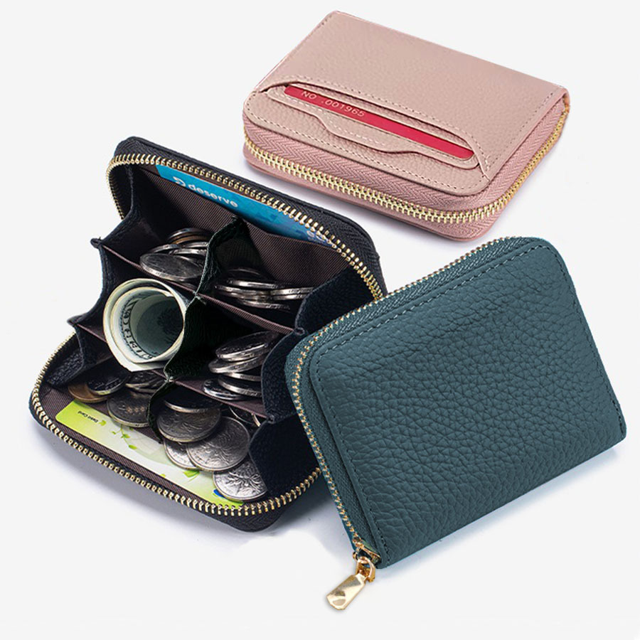 New multi-functional coin purse for women, RFID small wallet, mini multi-functional coin organizer.