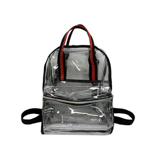 Cross-border Amazon pvc transparent student bag casual transparent beach bag backpack PVC school bag large capacity school bag