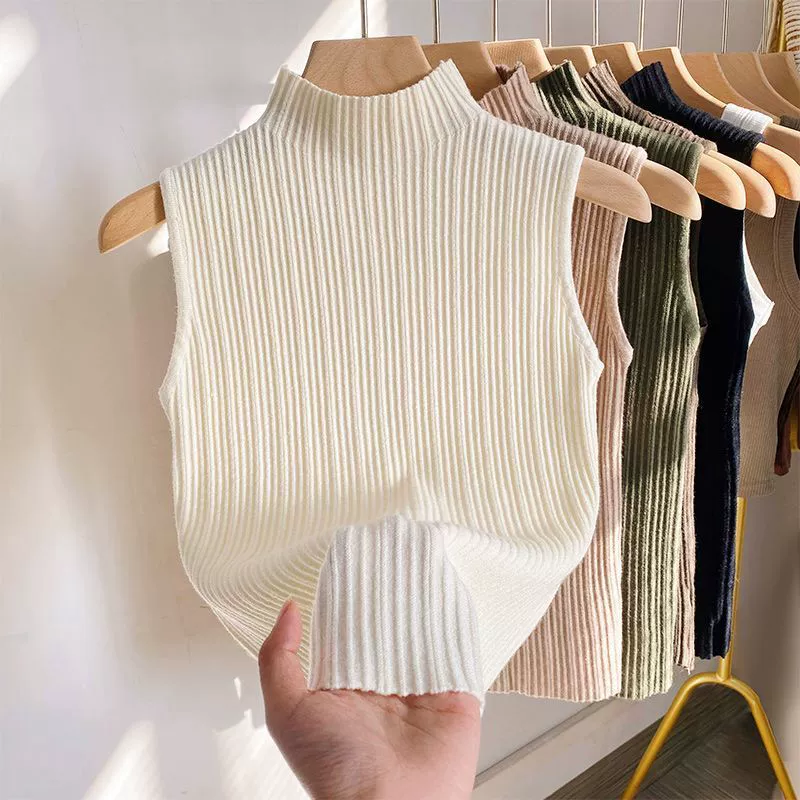 Оптовые продажи летних безрукавок, стильных обтягивающих базовых топов из ледяного шелка для женщин.