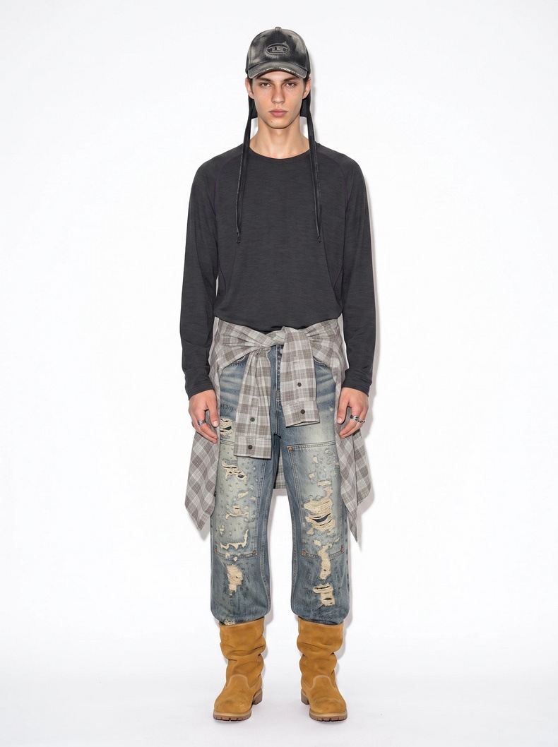 Inflation Color-Block 100g Long-Sleeve Tee