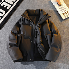 亮面棉衣男冬季立领保暖皮夹克外套男士冬装棉服青少年加厚皮袄子