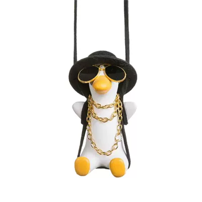 Rearview Mirror Car Interior Decoration: Car hanging - black-hat-thin