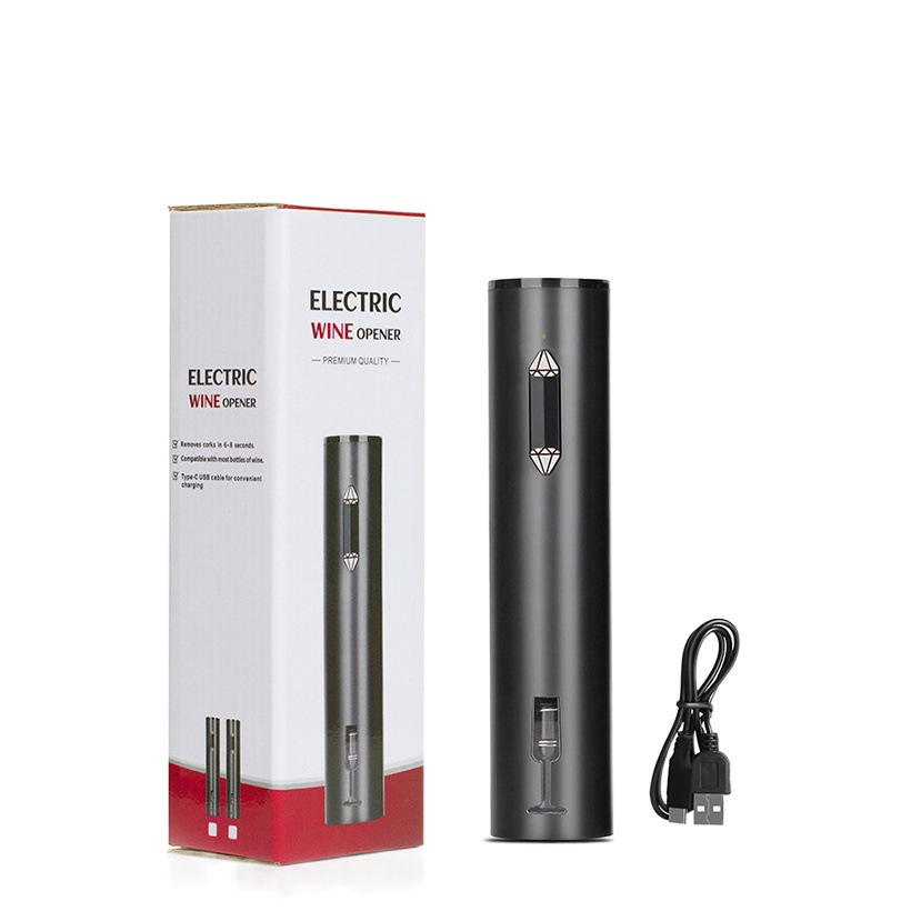 Abridor de Vino Eléctrico Recargable de Aleación de Aluminio Automático