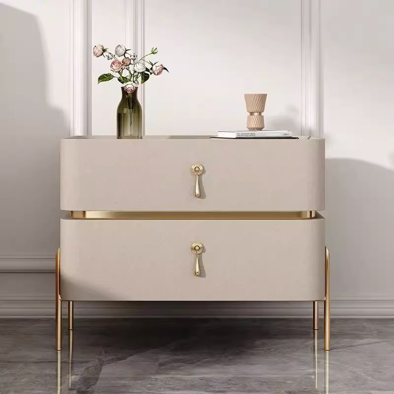 Dormitorio doméstico simple y moderno dormitorio superior italiano de lujo ligero mesita de cabecera sin instalación integral nuevo tipo