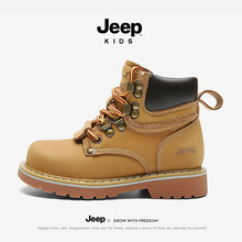 jeep童鞋兒童馬丁靴20201秋冬新款戶外短靴英倫工裝皮靴男童靴子