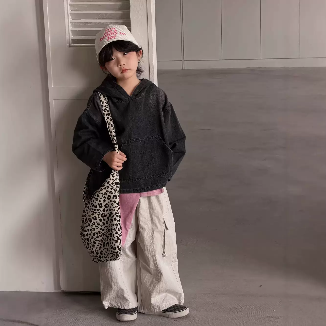 韩国童装2026男女童日韩森系牛仔外套儿童长袖春秋季连帽宽松上衣