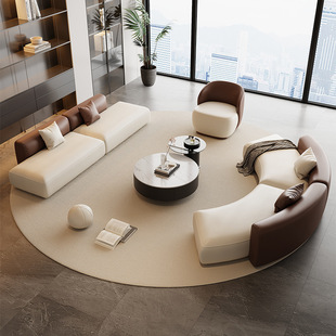 Curved Straight Sofa Beauty Salon Clothing Store Office Hotel Lobby Rest Area Reception Reception Negotiation Sofa