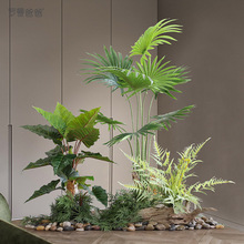 可代发 植物造景组合室内景观商场橱窗场景落地绿植盆景装饰