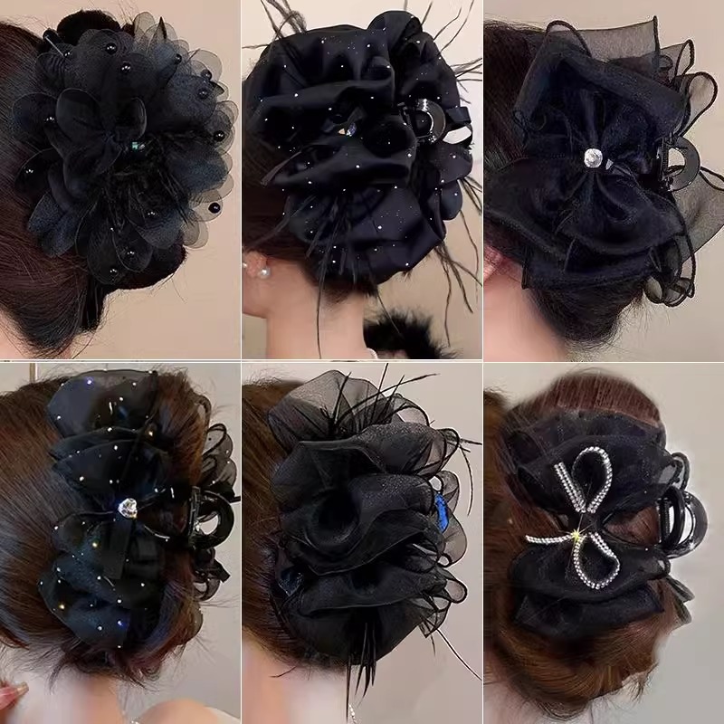 Princesa de verano cabeza de malla de abrazadera de doble cara abrazadera de cabello de alta sensibilidad abrazadera de cabello de mujer de verano