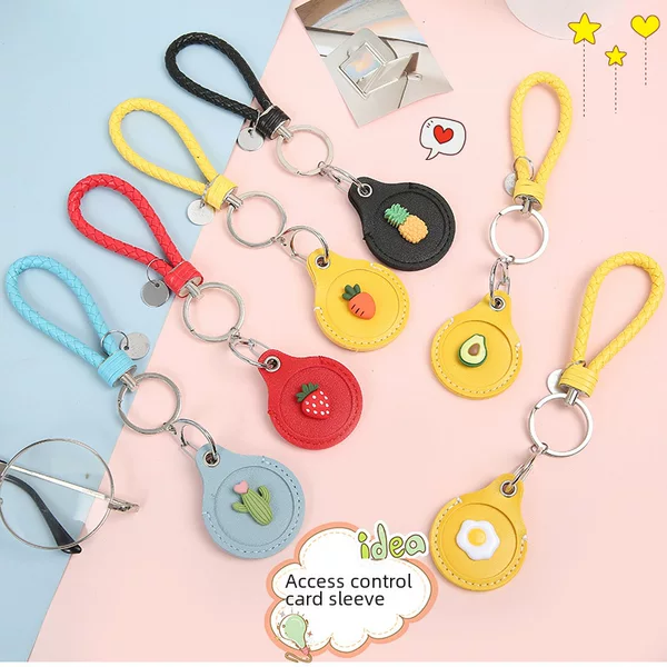 Cartoon Community Water Drop Access Control Card Holder Creative Mini Sensor Elevator Card Holder Keychain Protective Cover Wholesale