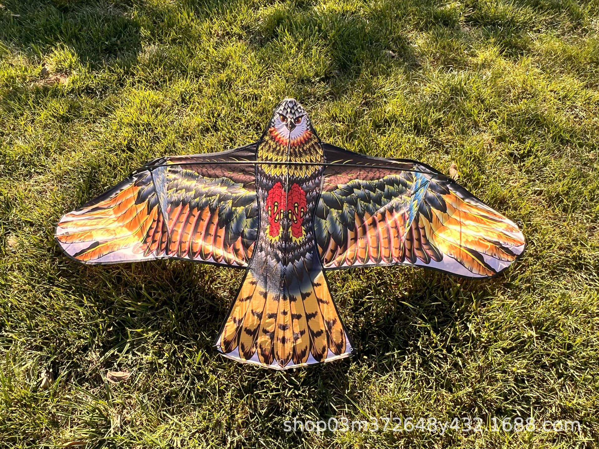 Weifang Eagle cometa al por mayor pastoral pájaros aterrorizadores de pájaros artefactos de la brisa fácil de volar niños dibujos animados adultos fabricantes de cometas