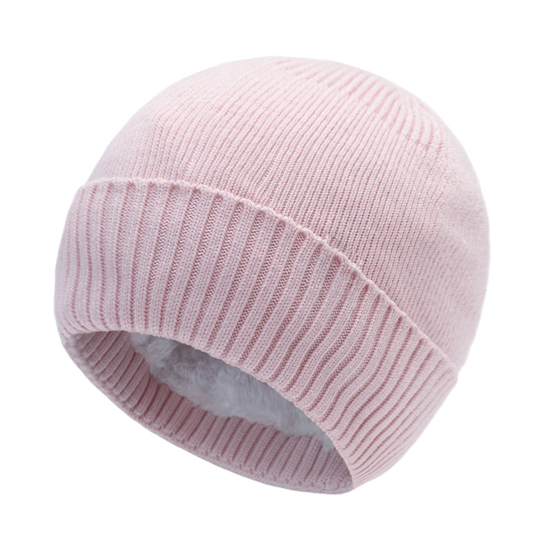 Otoño e invierno Nuevo sombrero de punto a rayas sombrero de lana cálido para hombres y mujeres forrado de lana engrosado sombrero de protección auditiva