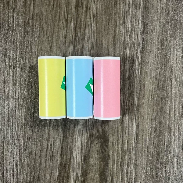 3 rolls of colored self-adhesive (yellow, pink and blue)