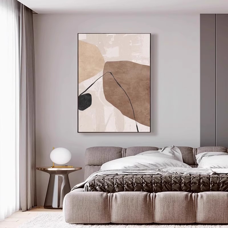 Minimalist Bedroom Bedside Decoration Painting Modern Minimalist Abstract Living Room Sofa Background Wall Hanging Painting Entrance Hotel Mural
