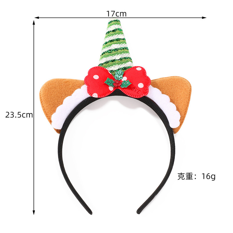 クロスボーダークリスマスアントラーカチューシャ、かわいいフォレストクリスマスツリーカチューシャ、お祭り雰囲気のドレスアップヘッドドレス、かわいいカチューシャ|undefined