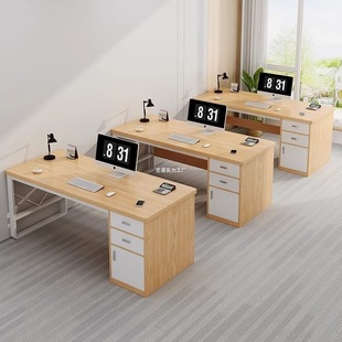 Simple Modern Desk Staff Station Office Desk and Chair Combination Simple Staff Workbench Home Computer Desk