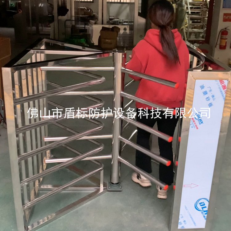 湖北石家庄只可进不可出通道导向人行半高旋转门车站不锈钢单向匝