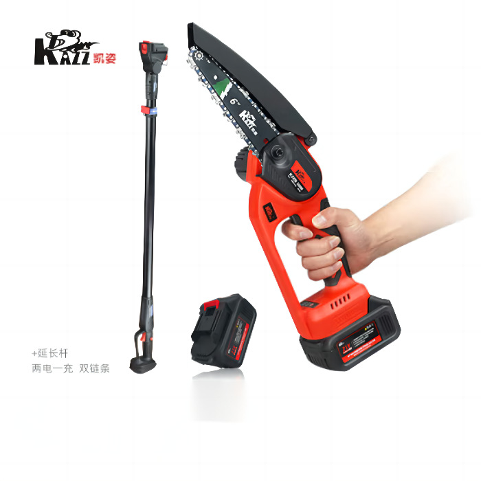 凯姿（KAZZ）电动高枝锯21V可伸缩长杆果树锯充电式园林锂电锯6寸