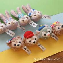 集合链接兔兔达菲小熊雪莉女熊 画家发夹胸针钥匙扣套装毛绒玩具