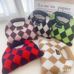 新しい韓国のネットの赤いギョーザの包みのニットの袋insの携帯電話の包みのニットのハンドバッグの女性の包みの流行のハンドバッグ