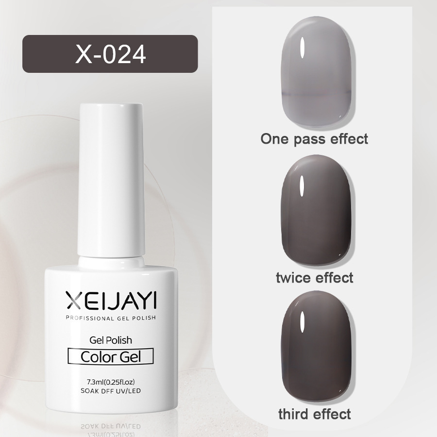 Nail Polish glue nude color ice transparent glue New Internet celebrity popular color ice transparent black nail phototherapy glue for nail salon
