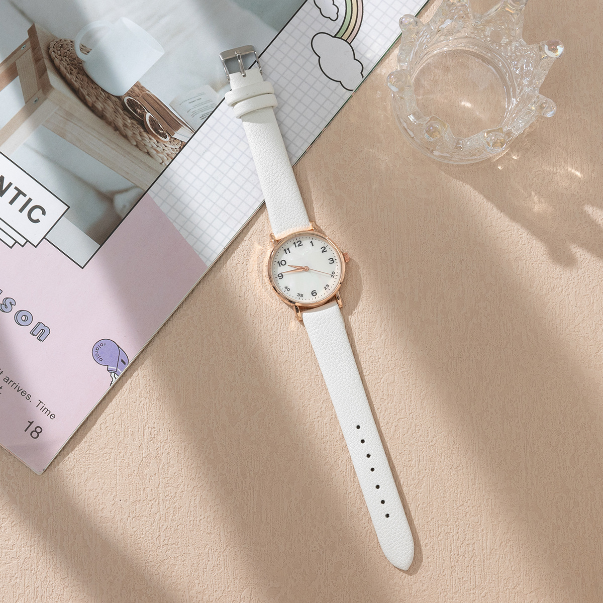 Solid Color Pattern Women's Gender Casual Style Casual Solid Color Buckle Quartz Women's Watches