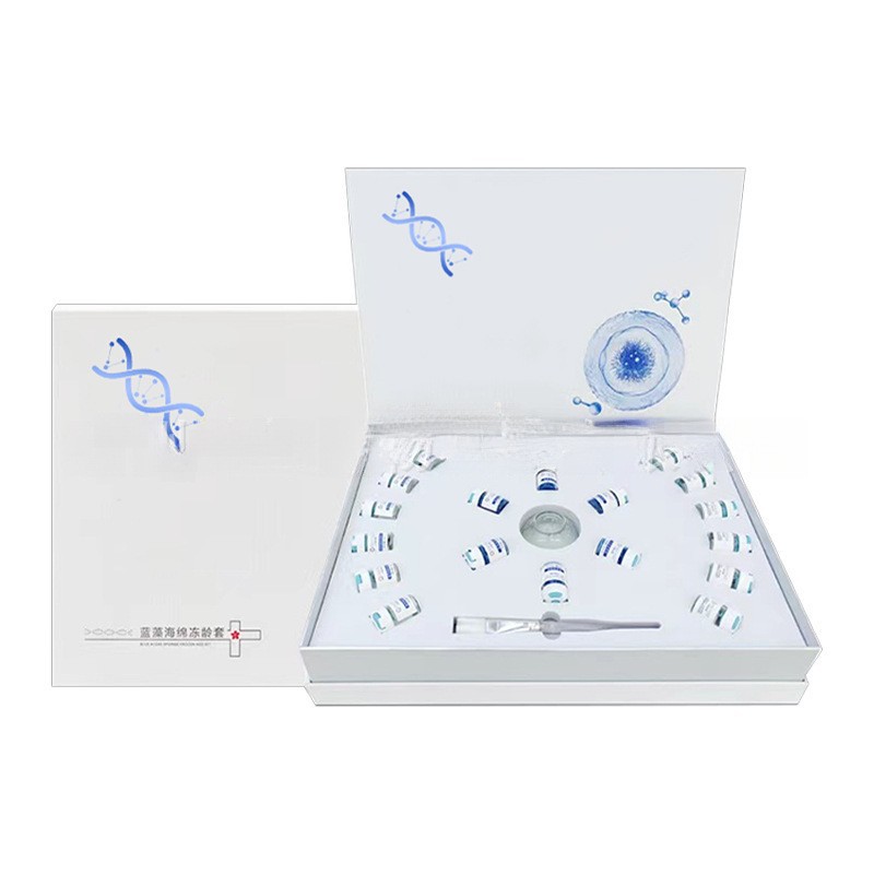 スポンジのマイクロニードルの美容院の専用の顔の看護の海藻の骨の針のスキンケアの箱の専門の庭の線の小さい緑の膜