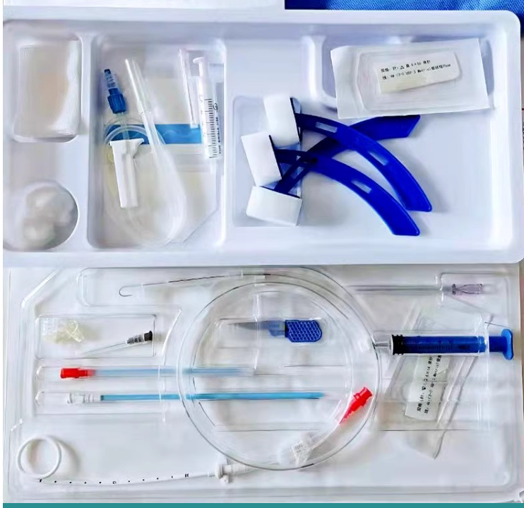 Lily thoracic drainage catheter kit, disposable pleural effusion, liver ascites, abscess, abdominal drainage catheter pack pic 3