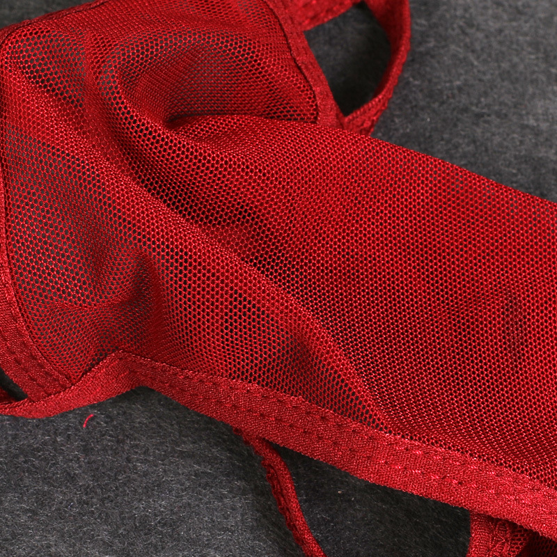 Medias sexy ropa interior de los hombres Tanga ultrafino transparente transpirable sexy sin costuras escritos T Biblioteca totalmente transparente