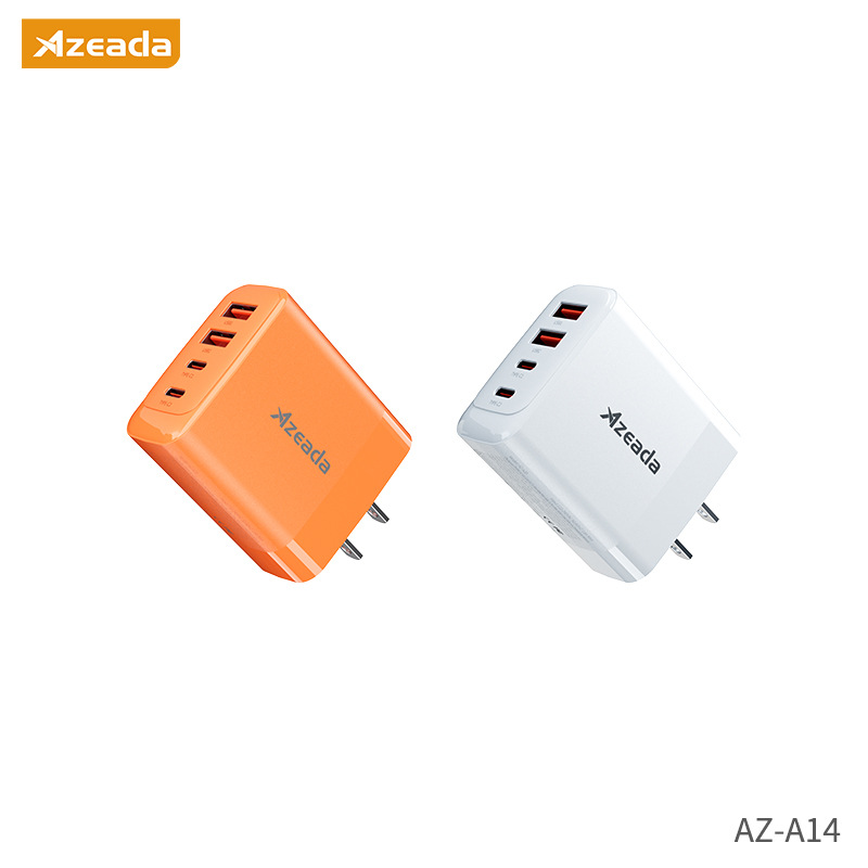 Azeada 65w cargador de nitruro de galio multi-puerto de carga rápida cargador de teléfono móvil portátil PD cargador de viaje cabeza de carga