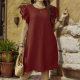 2025 New Cross-Border Amazon Foreign Trade Women's Fashion Loose Casual Puff Sleeve Dress