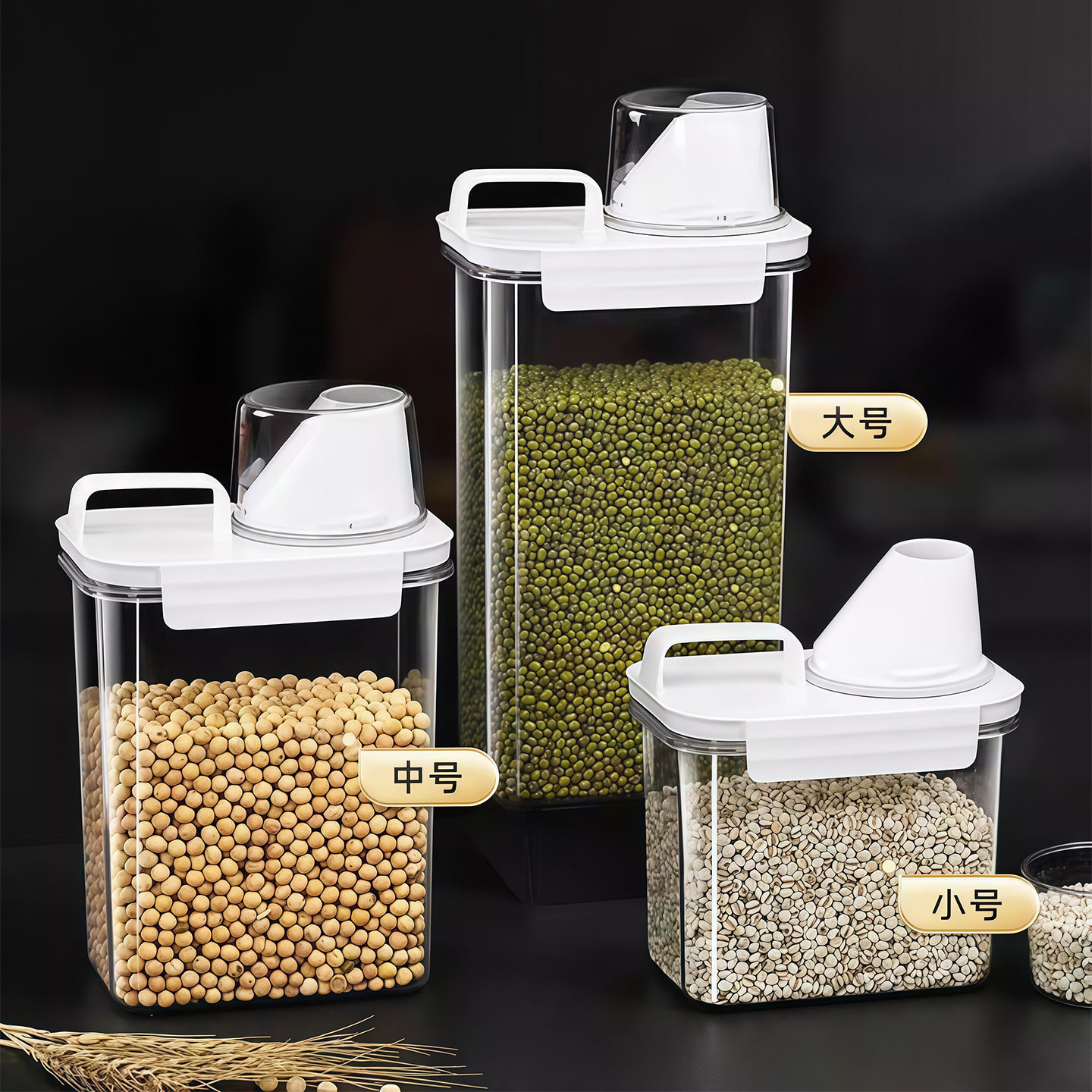 Tanque de almacenamiento de harina de barril de arroz japonés a prueba de insectos a prueba de humedad sellado granos almidón frijoles empaquetados caja de almacenamiento de granos variados