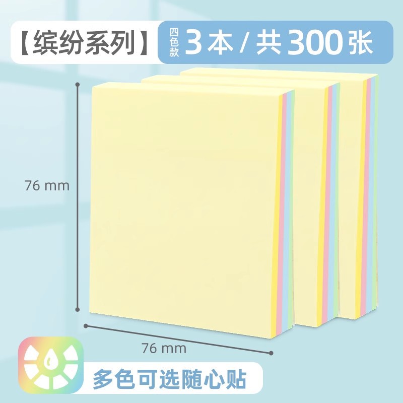Delikie Post-it - Notas coloridas pequeñas pegatinas de notas desgarrables libreto de papel de notas de oficina comercial multiespecificación