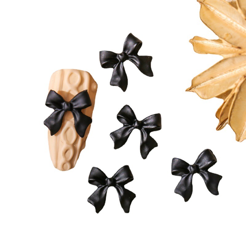 Small matte three dimensional hair band for manicure with bow