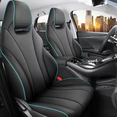 25 models of BYD Dolphin car seat covers, suitable for all seasons, with full coverage and breathable leather seat cushions (Modelə uyğun (Original) oturacaq örtükləri) - dark-night-black-standard-edition-note-the-model-year-front-row-fully-covered-rear-row-partially-covered