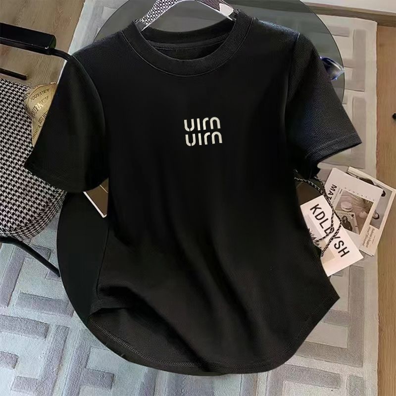 Thirteen Lines レディース ショルダー半袖 Tシャツ レディース 夏用 ネジ付き 年齢軽減 痩身 イレギュラーデザイン ショートトップ|undefined