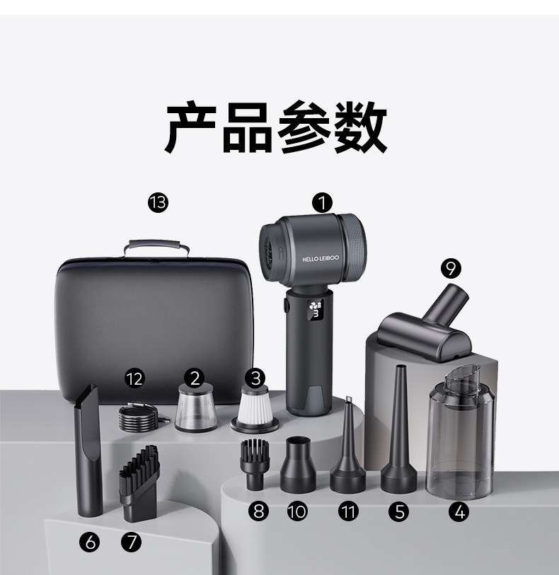 Car Vacuum Cleaner, Handheld, Small, Wireless, Portable, Super Powerful Suction, Dual-Purpose Suction and Blowing All-In-One Machine for Cars and Home Use
