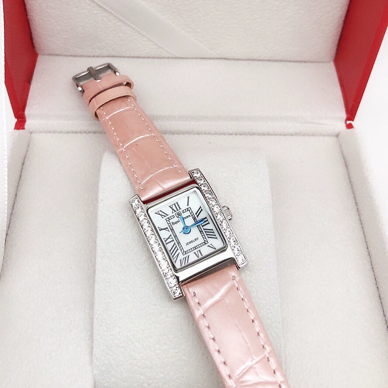ROYAL CROWN Roya Trend Fashion Inlays Waterproof Belt Student Quartz Women 6306