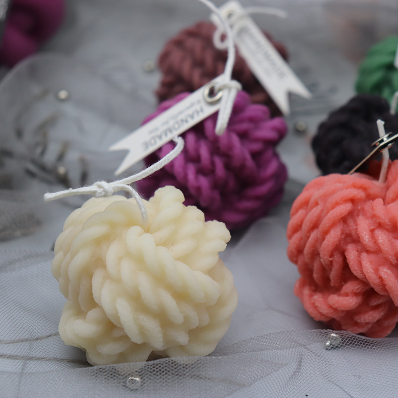 Wool ball small magic ball knot model hand DIY candle silicone mold