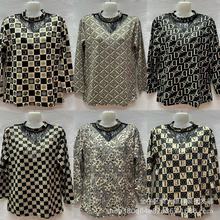 2025秋冬款女士亲肤棉蕾丝T恤中老年妈妈装大码时尚长袖上衣打底